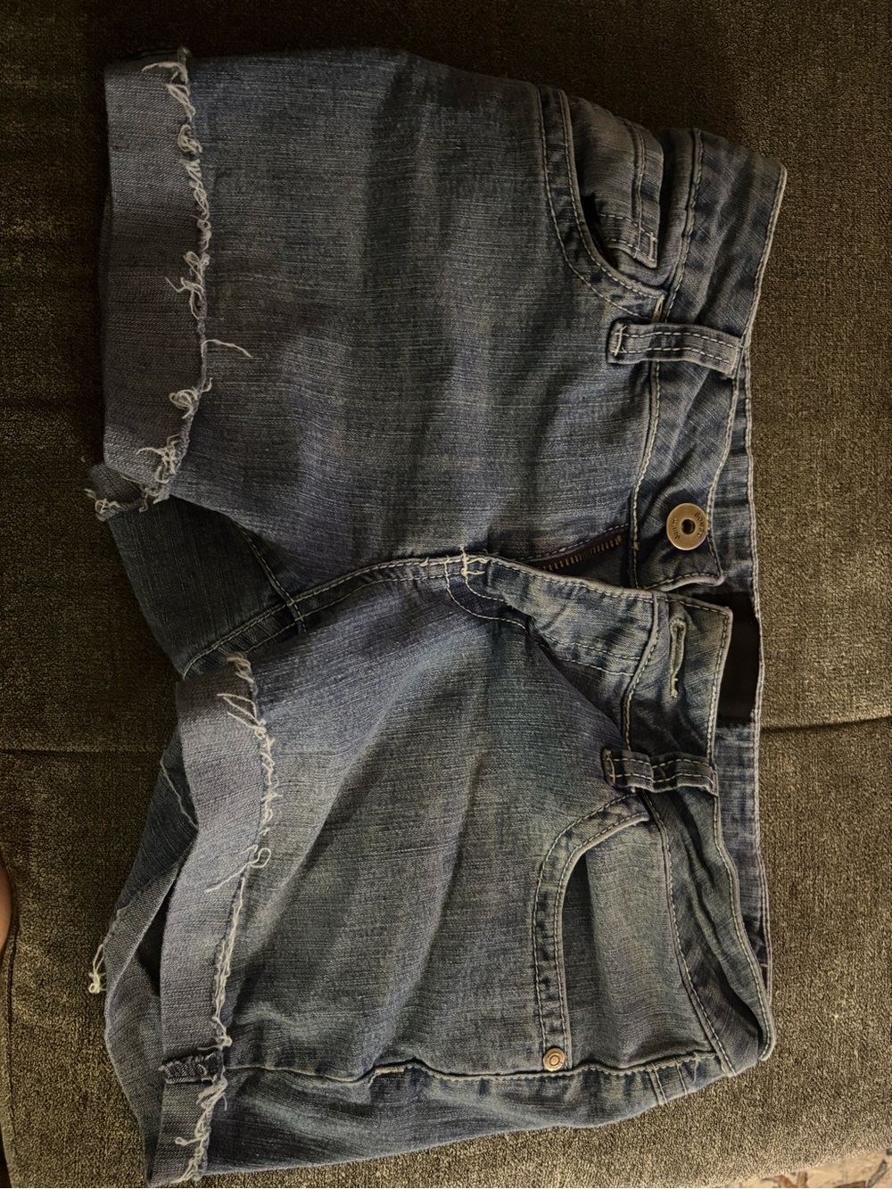 BONGO Blue Frayed Hem Denim Jeans Shorts